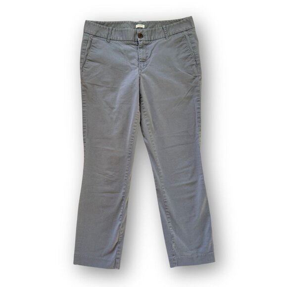 J. Crew Frankie Chino Stretch Pant Size Ten in Gray - Picture 2 of 4